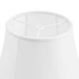 # 38018-2,Handsewn Bell Traditional Collapsible Spider Shade/White Faux Silk Fabric,8"Top x 17"Bottom x 13"Slant,Set of 2