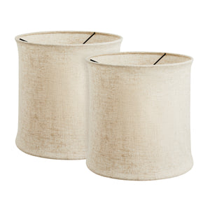 # 38306-2,Handmade Pendent/Lantern style Contemporary Collapsible UNO Lamp Shade/Brown Linen Texture Fabric 12"Top x 12"Bottom x 12"High,Set of 2