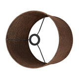 # 38306,Handmade Pendent/Lantern style Contemporary Collapsible UNO Lamp Shade/Brown Linen Texture Fabric 12"Top x 12"Bottom x 12"High