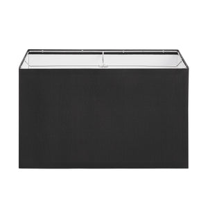 # 38753,Contemporary Design Collapsible Rectangular Spider Lamp Shade/Black Burlp Fabric,(17+11)"Top x (17+11)"Bottom x 10"Height
