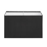 # 38753,Contemporary Design Collapsible Rectangular Spider Lamp Shade/Black Burlp Fabric,(17+11)"Top x (17+11)"Bottom x 10"Height