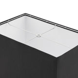 # 38753,Contemporary Design Collapsible Rectangular Spider Lamp Shade/Black Burlp Fabric,(17+11)"Top x (17+11)"Bottom x 10"Height