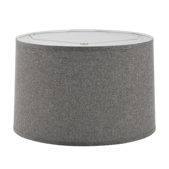 # 38901,Hardback Empire Transitional Collapsible Spider Lamp Shade/Dark Grey Linen Fabric,17