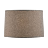 # 38901-2,Hardback Empire Transitional Collapsible Spider Lamp Shade/Dark Grey Linen Fabric,17"Top x 18"Bottom x 11-1/2"Slant,Set of 2