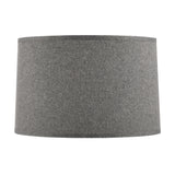 # 38901-2,Hardback Empire Transitional Collapsible Spider Lamp Shade/Dark Grey Linen Fabric,17"Top x 18"Bottom x 11-1/2"Slant,Set of 2
