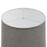 # 38901-2,Hardback Empire Transitional Collapsible Spider Lamp Shade/Dark Grey Linen Fabric,17"Top x 18"Bottom x 11-1/2"Slant,Set of 2