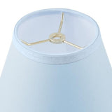 # 32040  Transitional Hardback Empire Shape Spider Construction Lamp Shade in Light Blue Fabric, 9" wide (5" x 9" x 7")