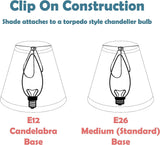 # 51018-X Small Hardback Empire Shape Mini Chandelier Clip-On Lamp Shade, Beige Linen Texture Fabric, 6" bottom width (3" x 6" x 5") - Sold in 2, 5, 6 & 9 Packs