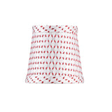 # 51015-X Small Hardback Empire Shape Chandelier Clip-On Lamp Shade Set of 2, 5, 6,and 9, Transitional Design in White & Burgundy, 4" bottom width (3" x 4" x 4")