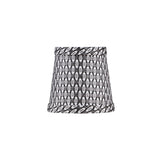 # 51016-X Small Hardback Empire Shape Chandelier Clip-On Lamp Shade Set of 2, 5, 6,and 9, Transitional Design in White & Black, 4" bottom width (3" x 4" x 4")