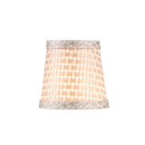 # 51017-X Small Hardback Empire Shape Chandelier Clip-On Lamp Shade Set of 2, 5, 6,and 9, Transitional Design in White & Beige, 4" bottom width (3" x 4" x 4")