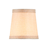 # 51019-X Small Hardback Empire Shape Chandelier Clip-On Lamp Shade Set of 2, 5, 6,and 9, Transitional Design in Gold, 4" bottom width (3" x 4" x 4")