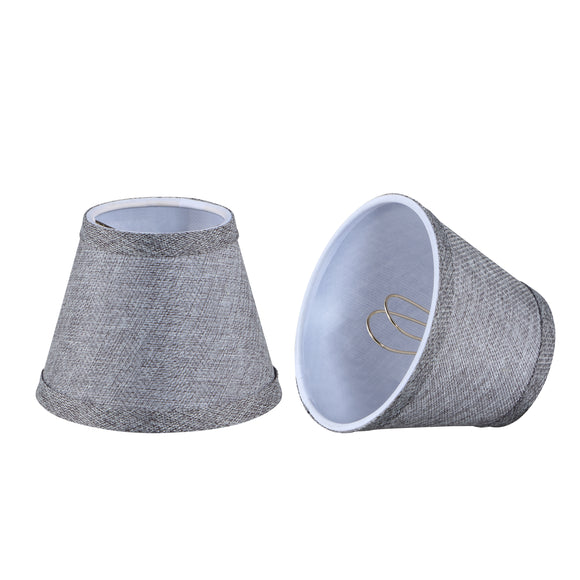 # 51023-X Small Hardback Empire Shape Chandelier Clip-On Lamp Shade Set of 2, 5, 6,and 9, Transitional Design in Charcoal Gray, 5