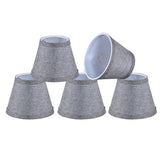 # 51023-X Small Hardback Empire Shape Chandelier Clip-On Lamp Shade Set of 2, 5, 6,and 9, Transitional Design in Charcoal Gray, 5" bottom width (3" x 5" x 4")