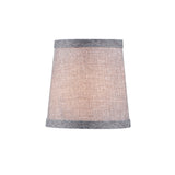 # 51024-X Small Hardback Empire Shape Chandelier Clip-On Lamp Shade Set of 2, 5, 6,and 9, Linen Textured Fabric Charcoal Gray, 5" bottom width (4" x 5" x 5")