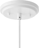 #  61181-23-1 Adjustable 1 Light Indoor Pendant, Alabaster White Finish, 8-1/2"W x 6-1/4"H