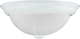 # 63013-42,2-Light Flush Mount In Matte White Finish w/ White Alabaster Glass,11"Diameter E26 Socket,Set of 2.