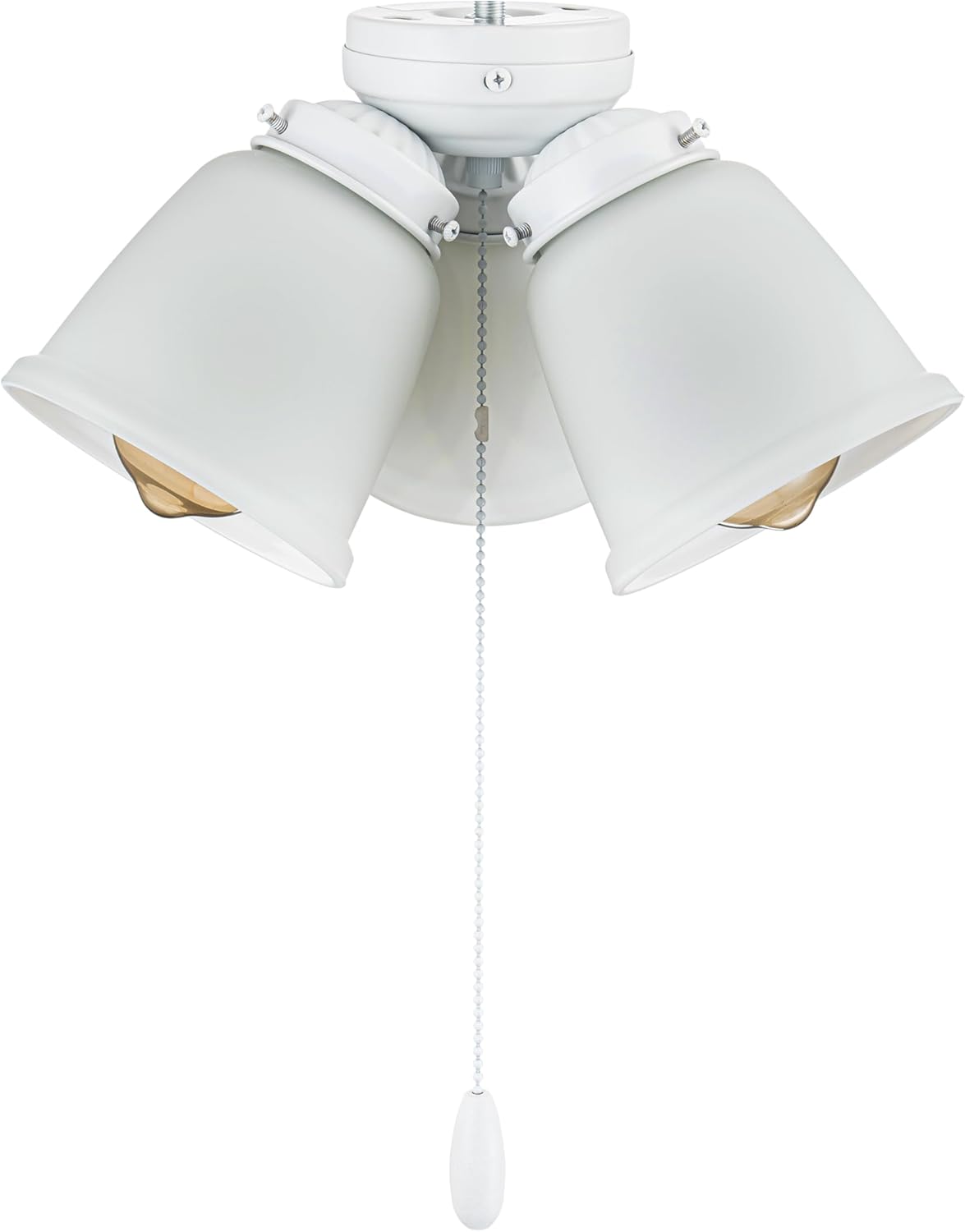22013-2, Three-Light Ceiling Fan Light Kit with Pull Chain, Matte