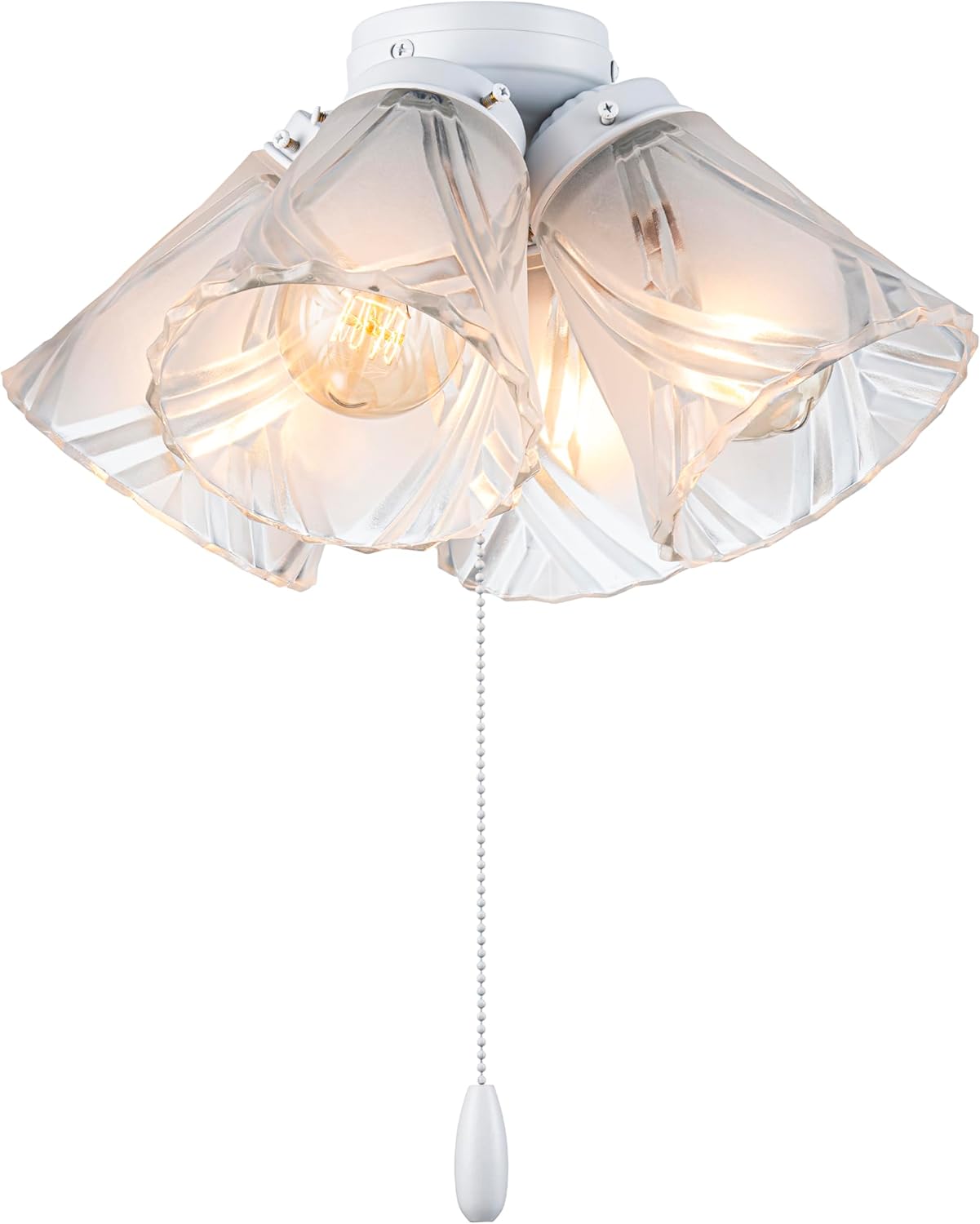 22018-3, Four-Light Ceiling Fan Light Kit with Pull Chain, Matte