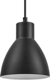 #  61177-45-1 Adjustable Indoor Pendant 1 Light, Matte Black & Matte White Two Tone Finish, 6"W x 6-1/2"H