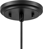 #  61177-45-1 Adjustable Indoor Pendant 1 Light, Matte Black & Matte White Two Tone Finish, 6"W x 6-1/2"H