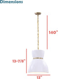 #  61176-11, 1 Light Translucent Ceramic Indoor Pendant with Brass Electric, Ceiling Pendant Light Made of Stoneware Ceramic, 13" W x 13-7/8" H