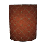 # 31265 Transitional Drum (Cylinder) Shaped Spider Construction Lamp Shade in Brown, 8" wide (8" x 8" x 11")