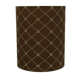 # 31265 Transitional Drum (Cylinder) Shaped Spider Construction Lamp Shade in Brown, 8" wide (8" x 8" x 11")