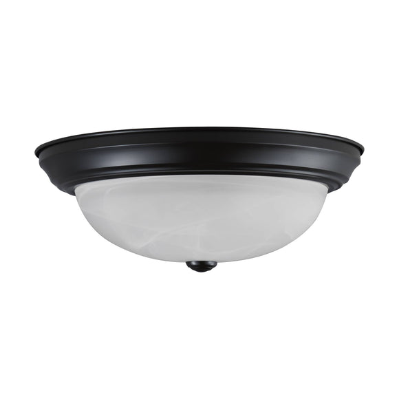 # 63024-05-1,3-Light Flush Mount / Oil Rubbed Bronze Finish w/ Alabaster Glass. 15