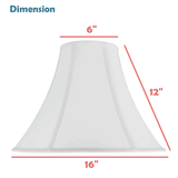 # 38011,Handsewn Bell Traditional Collapsible Spider Shade/Brown Sand Linen Fabric,6"Top x 16"Bottom x 12"Slant