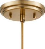 #  61181-55-1 Adjustable 1 Light Indoor Pendant, Antique Brass & Matte White 2 Tone Finish, 8-1/2"W x 6-1/4"H