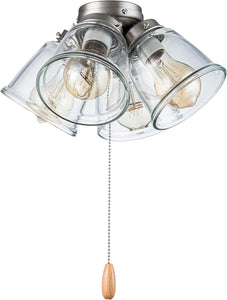 Aspen Creative 22012-1, Three-Light Ceiling Fan Light Kit with Pull Chain, Matte Black Finish with Clear Glass Shades, 13-1/8 Inch Diameter x 6-3/4 Inch Height Aspen Creative 22012-1, Three-Light Ceiling Fan Light Kit with Pull Chain, Matte Black Finish with Clear Glass Shades, 13-1/8 Inch Diameter x 6-3/4 Inch Height