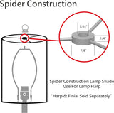 # 33055, Hardback Empire Transitional Spider Lamp Shade, Mushroom Pleated Off-White, 7" Top x 13" Bottom x 10" Slant