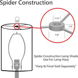 # 32136, Transitional Empire Shape Spider Construction Lamp Shade, Sky Blue, 6" Top x 12" Bottom x 9" Slant Height