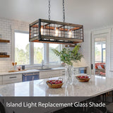 # 23656-60-X, Clear Glass Shade For Lighting Fixture.Size:5-1/2"D x 6-3/4"H,Center Hole:42mm - Sold in 1 / 2 / 3 & 4 Pack.