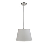 # 72050 One-Light Hanging Pendant Ceiling Light, Transitional Hardback Fabric Lamp Shade, Eggshell Gauze Textured, 14" W