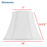 # 38012,Handsewn Bell Traditional Collapsible Spider Shade/Off-White Linen Fabric,7"Top x 13"Bottom x 9.5"Slant