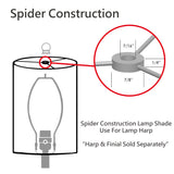 # 32634 Transitional Hardback Empire Shaped Spider Construction Lamp Shade in Off White, 12" wide (6" x 12" x 9")