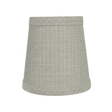 # 32721-X Small Hardback Empire Shape Chandelier Clip-On Lamp Shade Set of 2, 5, 6,and 9, Transitional Design in Grey, 4" bottom width (3" x 4" x 4")