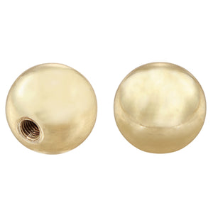 # 24029-12, Sphere Finial for Lamp Shade, Steel in Brass Plated Finish, 1" Height (2 Pack)