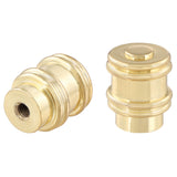 # 24030-12, Bumped Cylinder Finial for Lamp Shade, Steel in Brass Plated Finish, 1-1/4" Height (2 Pack)