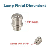 # 24030-21, Bumped Cylinder Lamp Shade, Steel in Brushed Nickel Finish, 1-1/4" Height (1 Pack) Finial