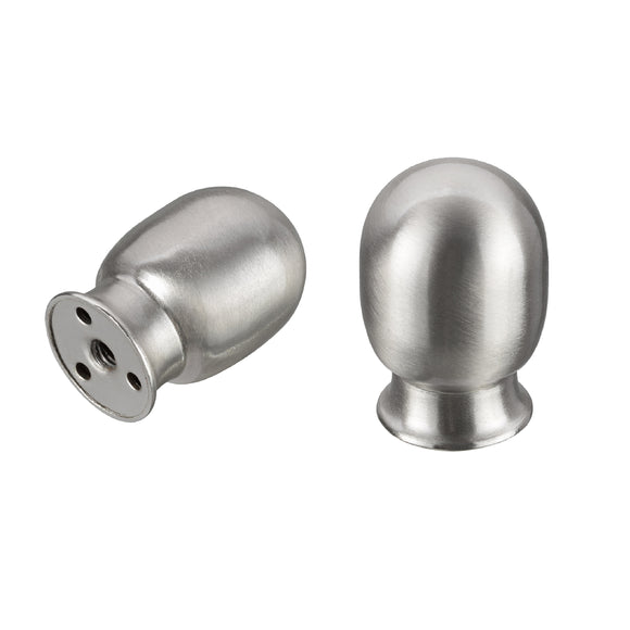 # 24032-22, Egg Shaped Finial for Lamp Shade, Steel in Brushed Nickel Finish, 1-7/8
