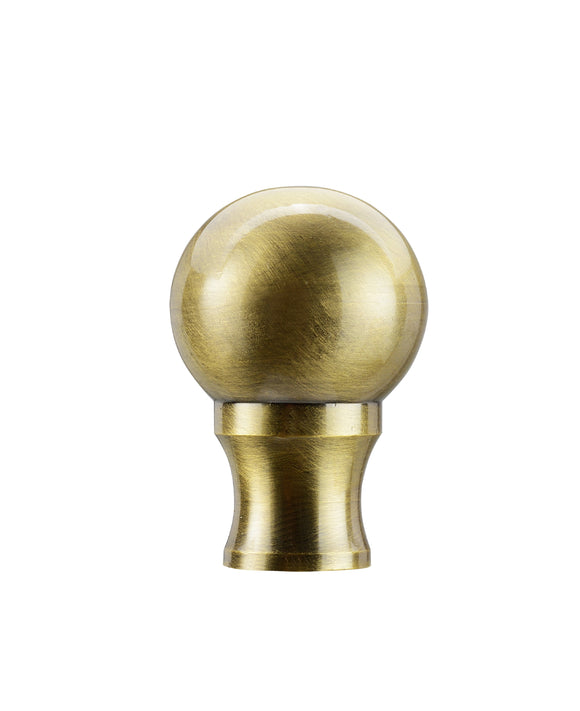 # 24018-41, 1 Pack Steel Lamp Finial in Antique Brass Finish, 1 3/8