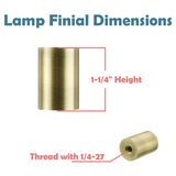 # 24019-41, 1 Pack Steel Lamp Finial in Antique Brass Finish, 1 1/4" Tall