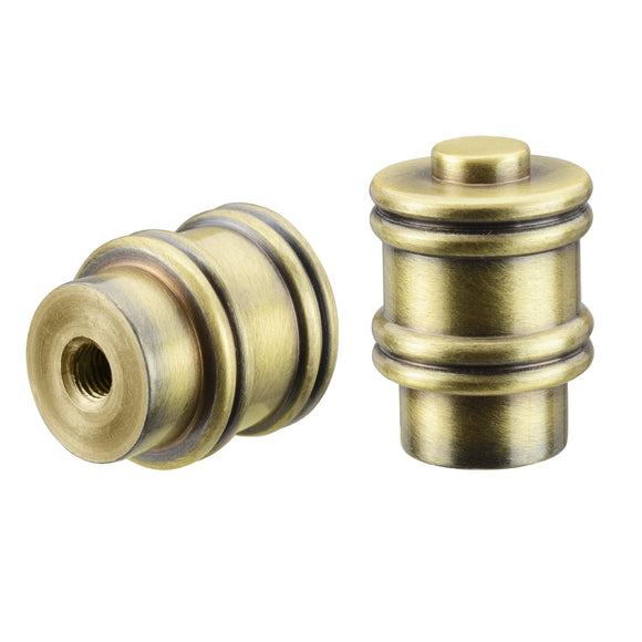 # 24030-42, Bumped Cylinder Finial for Lamp Shade, Steel in Antique Brass Finish, 1-1/4