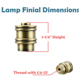 # 24030-42, Bumped Cylinder Finial for Lamp Shade, Steel in Antique Brass Finish, 1-1/4" Height (2 Pack)