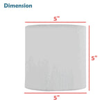 # 31192 Transitional Drum (Cylinder) Shaped Clip-On Construction Lamp Shade in Eggshell, 5" wide (5" x 5" x 5")