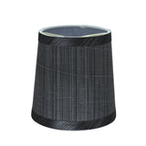# 32831-X Small Hardback Empire Shape Chandelier Clip-On Lamp Shade Set of 2, 5, 6,and 9, Transitional Design in Grey & Black, 5" bottom width (4" x 5" x 5")