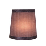 # 32831-X Small Hardback Empire Shape Chandelier Clip-On Lamp Shade Set of 2, 5, 6,and 9, Transitional Design in Grey & Black, 5" bottom width (4" x 5" x 5")